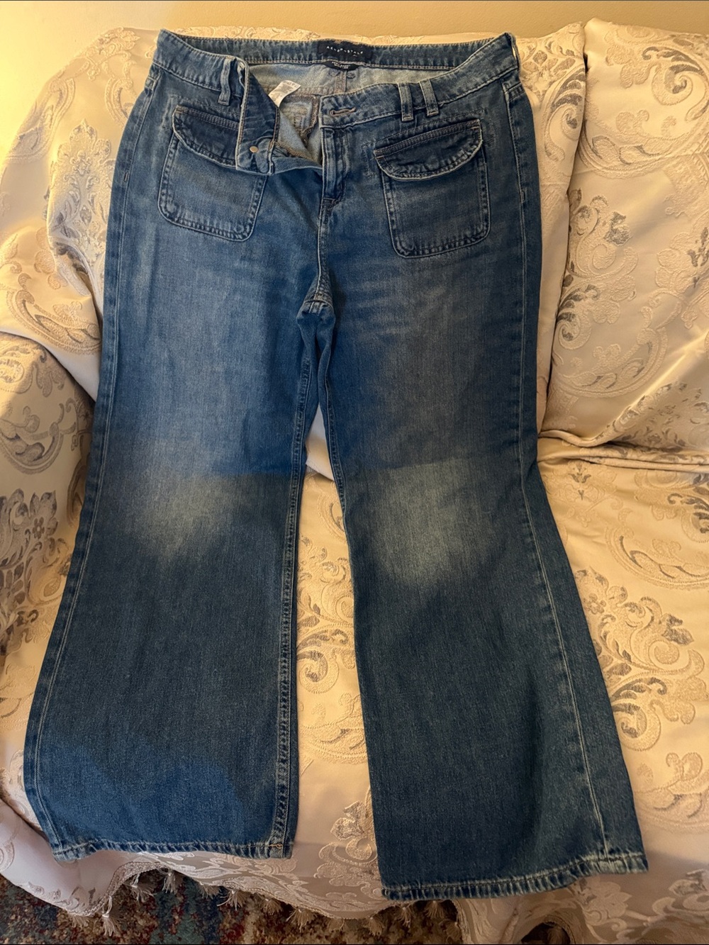 Aeropostale Women's Medium Blue Flare Jeans